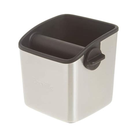 breville rectangular stainless steel mini knock box bes001xl|Breville Knock Box Mini, Stainless Steel, BES001XL.